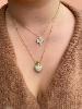 Collier Flacon blanc doré