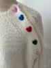 pull musy Muse blanc boutons coeur 36/44