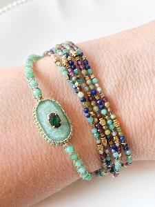 bracelet Jasmine turquoise doré