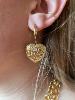 boucles coeur rétro doré