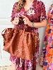 Sac Paulina marron cognac + pochette
