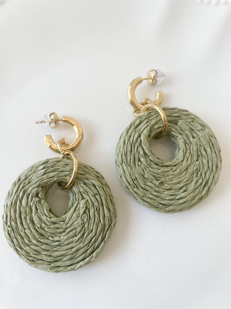 boucles Amélie kaki doré