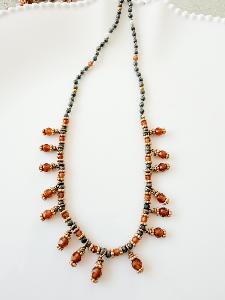 Collier pierres Biba doré
