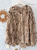 Tunique carreaux broderies marron  42/46