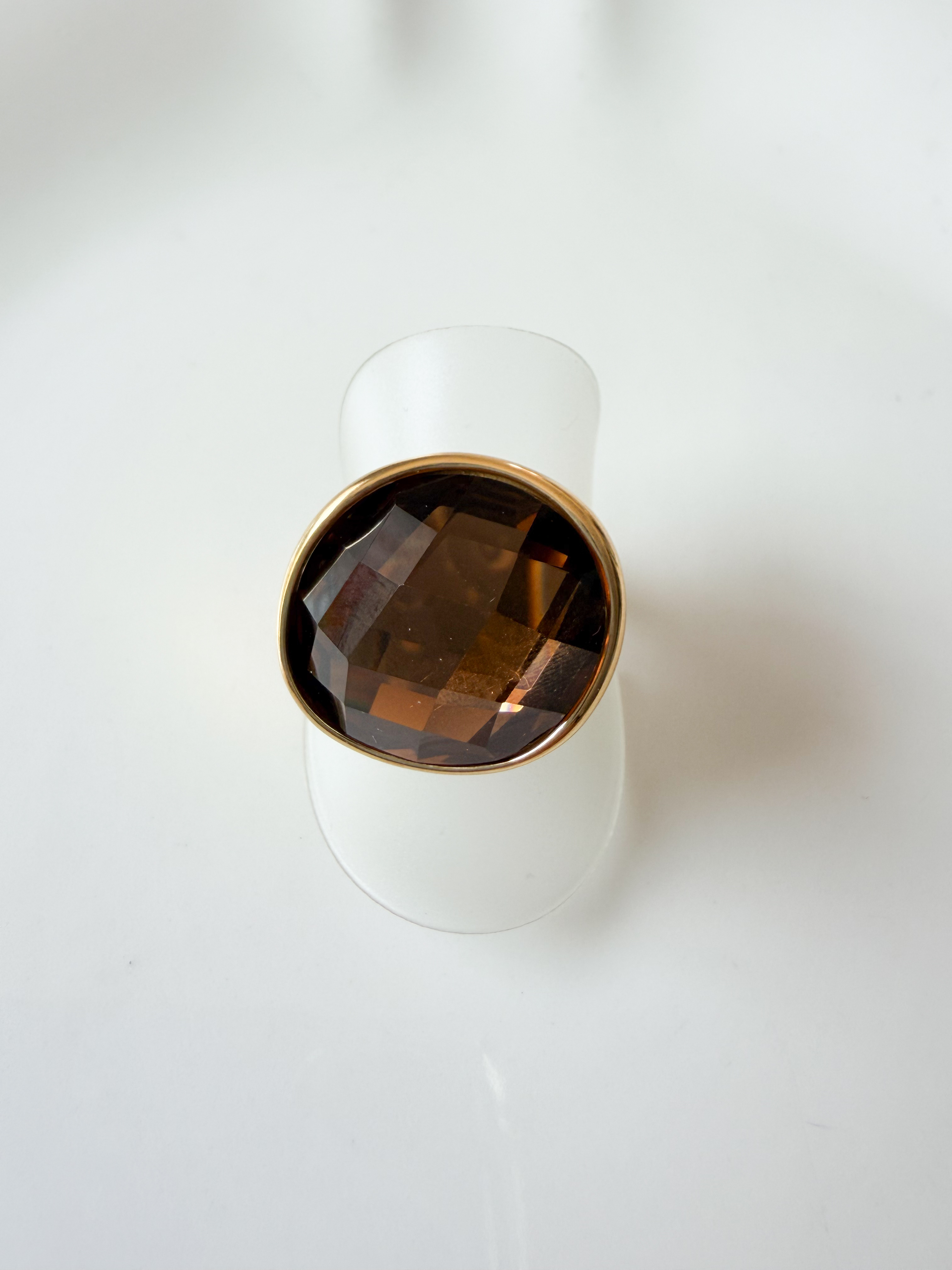 Bague Ornella cristal marron doré T56