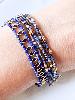 Bracelet pierres Tania bleu doré