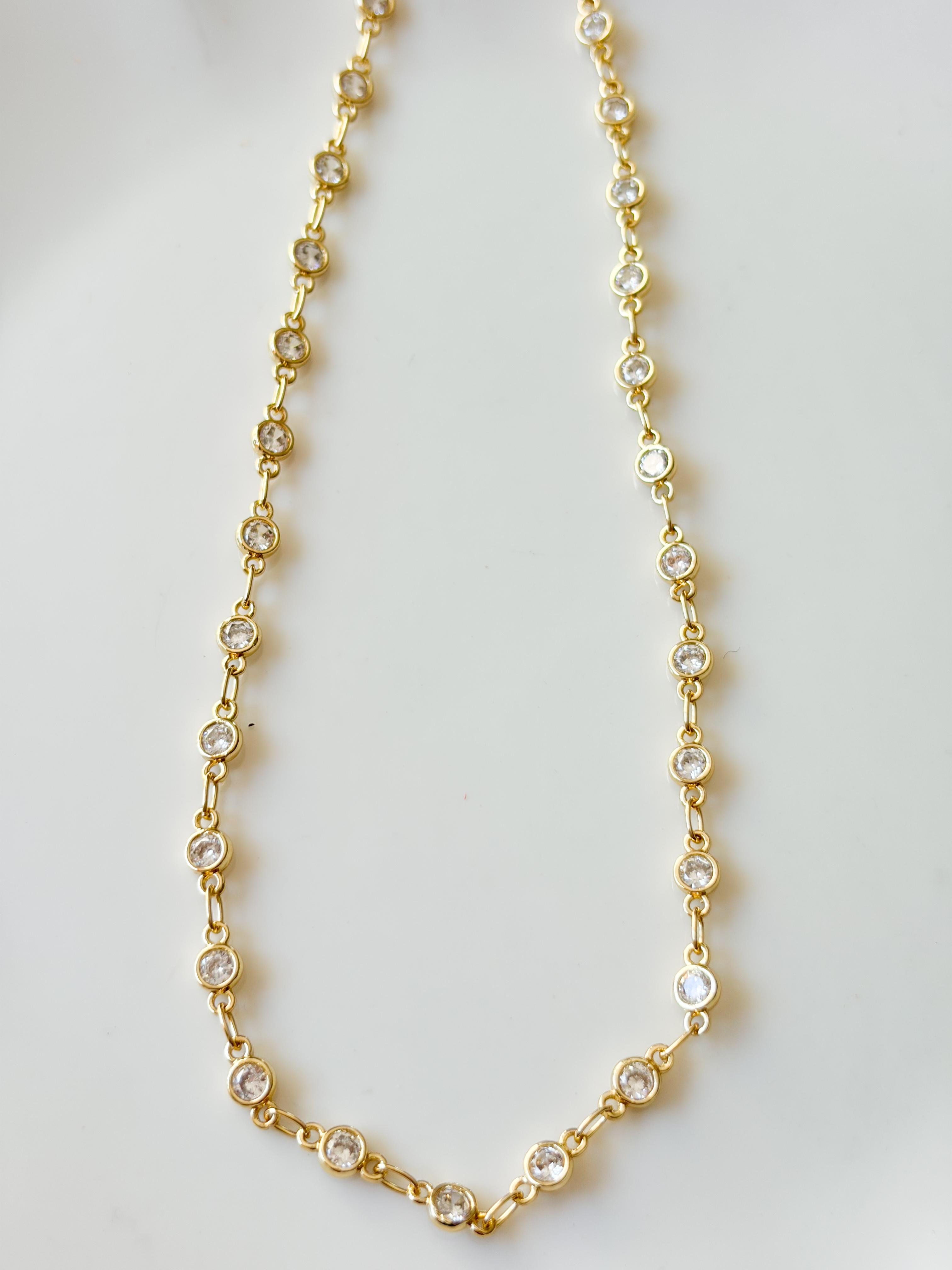 Collier strass doré