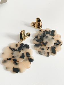 Boucles coeur fleur doré