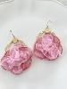 boucles fleur tissu rose doré