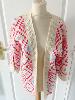 gilet crochet rose fonçé