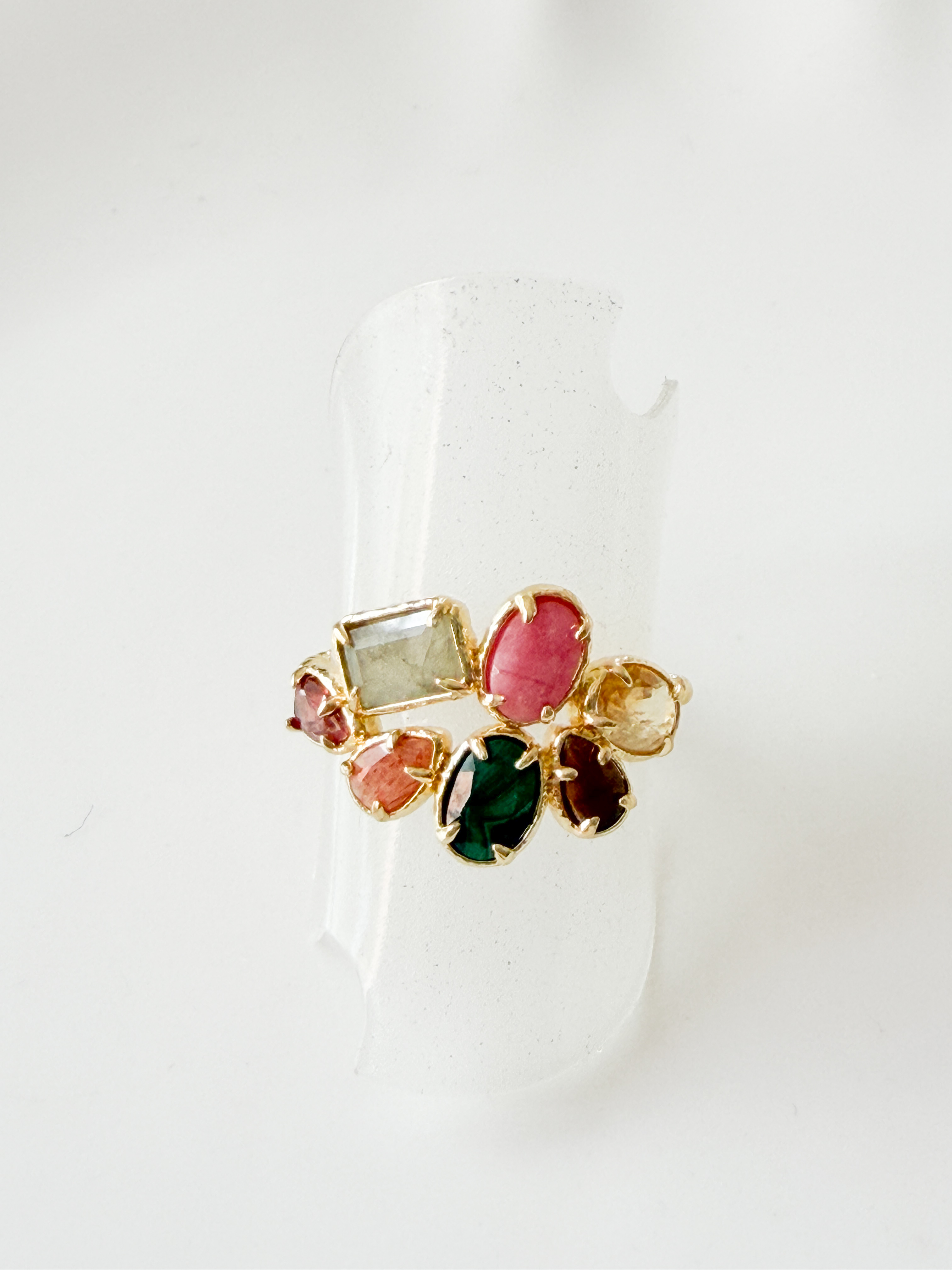 Bague pierres Simona multi doré 