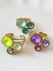 Bague Biba turquoise doré