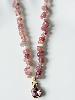 Collier cristal pierres rose doré