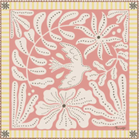 foulard Maradji oiseau liberté rose