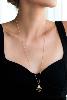 collier Clyde long vert doré de Shlomit Ofir