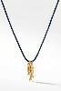 Collier Nami bleu marine doré de Shlomit