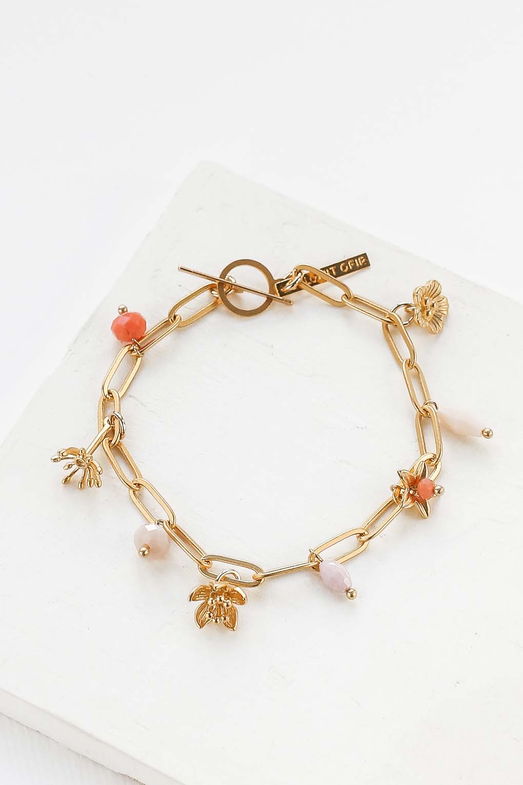 bracelet Blossom rose parme doré de Shlomit Ofir