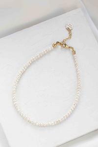 bracelet de cheville perles doré de Shlomit