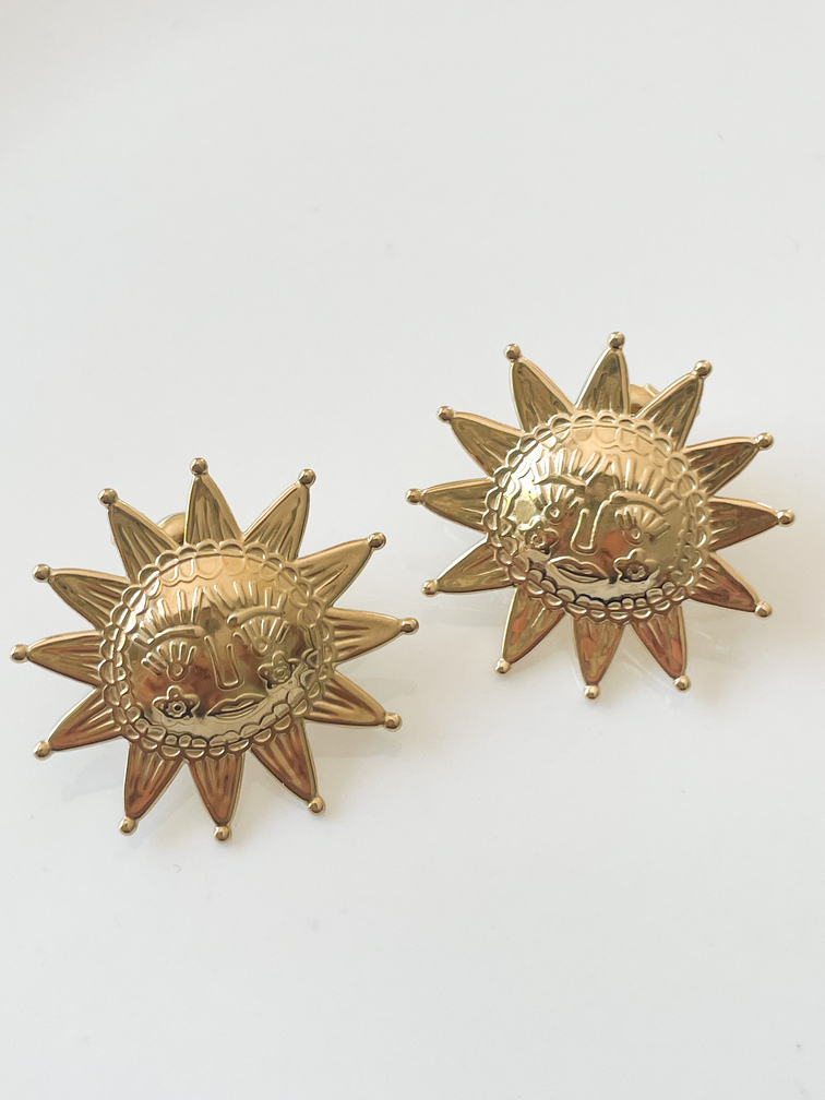 boucles Soleil puce doré