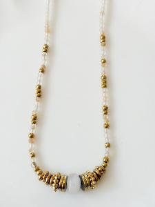 Collier Billie blanc doré