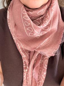 foulard bandana grand modèle rose