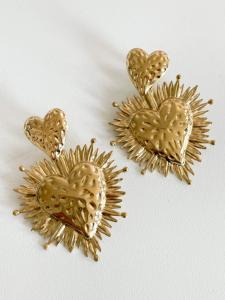 boucles Ex Voto doré 