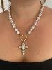 Collier Madone blanc doré