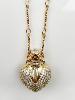 Collier Flacon blanc doré