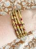 Bracelet Zen doré rouge