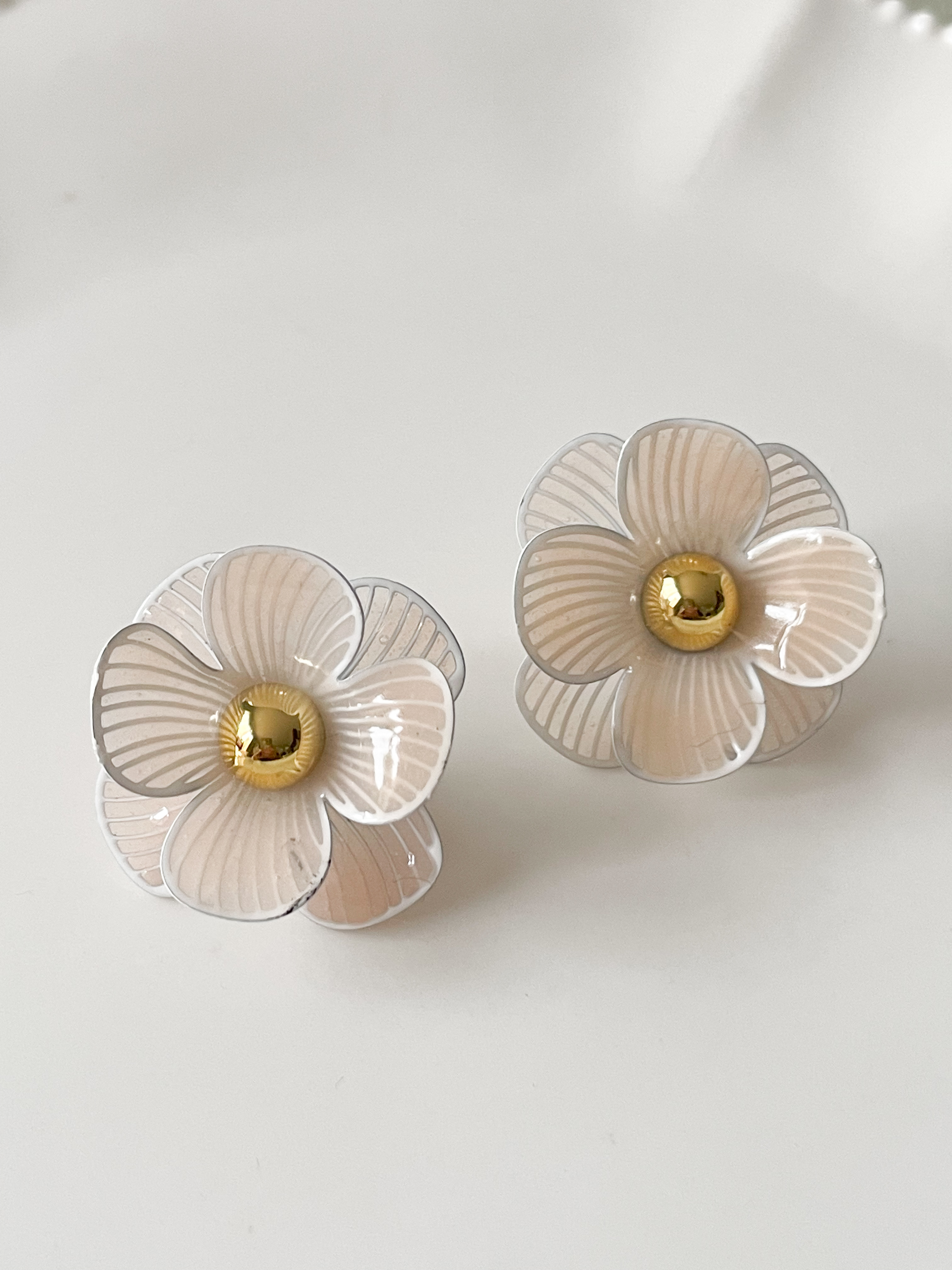 Boucles Paisley beige doré