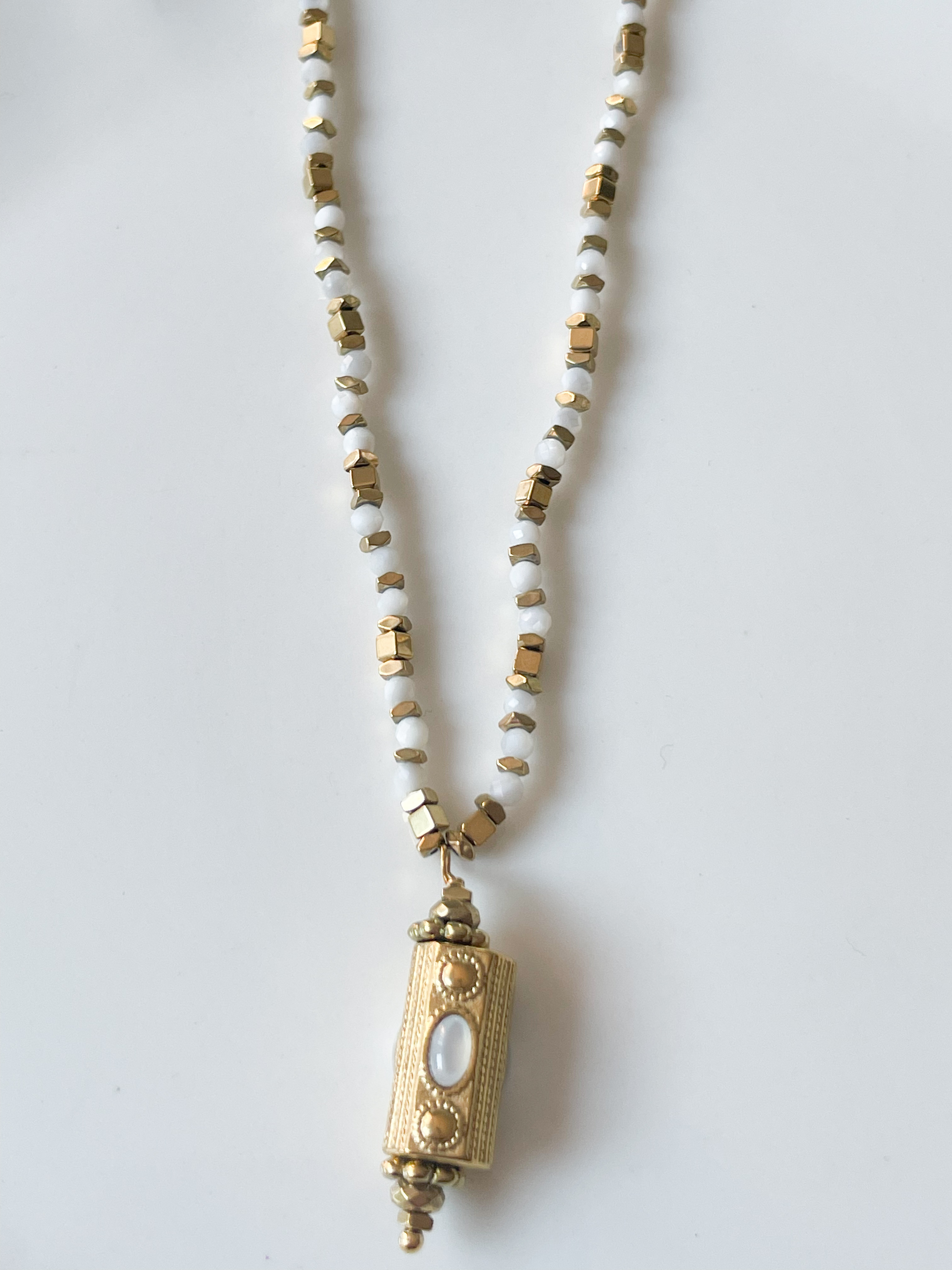 Collier pierres Lexie doré