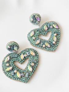 Boucles coeur bleu de Mandalita