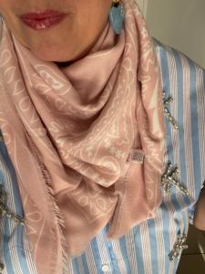 foulard bandana rose tout doux