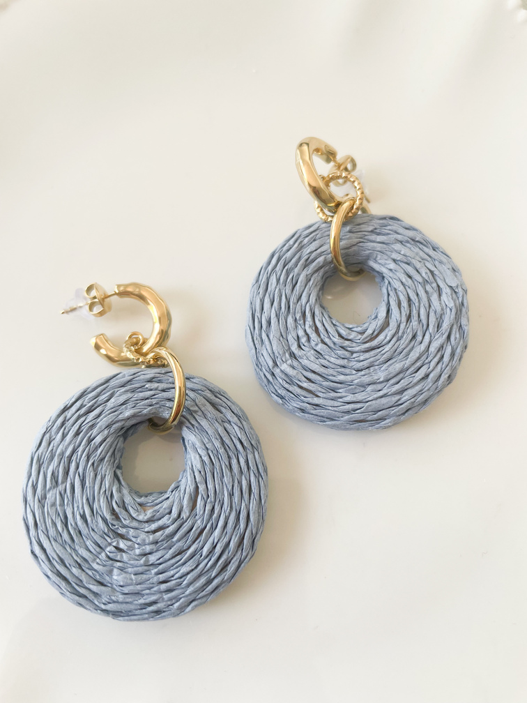 boucles Amélie bleu doré