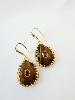 Boucles pierres Betty marron doré