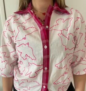 chemise The Corner brodé oiseau 36/40