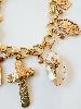 Collier breloques cristal doré 