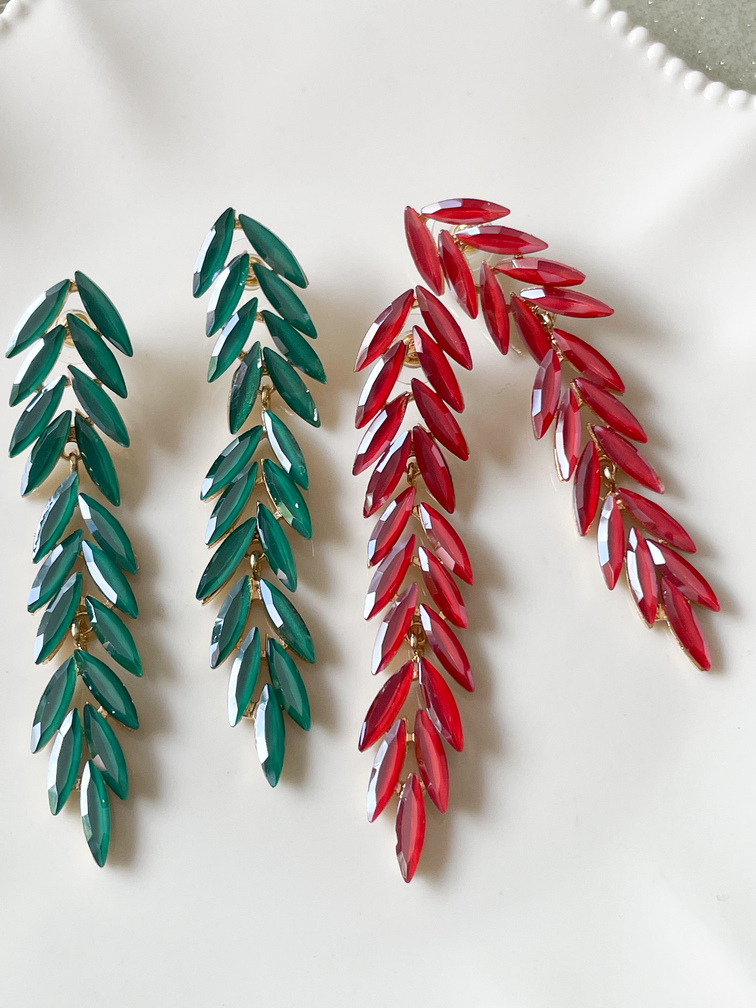 boucles Pyla vert doré