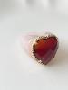 bague coeur rose rouge doré t 54 56