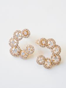 Boucles Lou strass doré