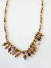 Collier pierres Zélie marron doré