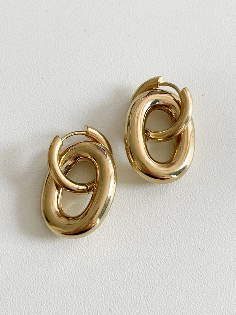 Boucles Ovale doré