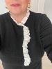 pull gilet Jubylee noir dentelle blanche 42/46