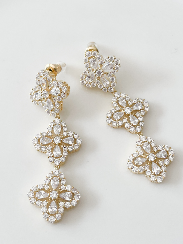 Boucles Esmée strass doré