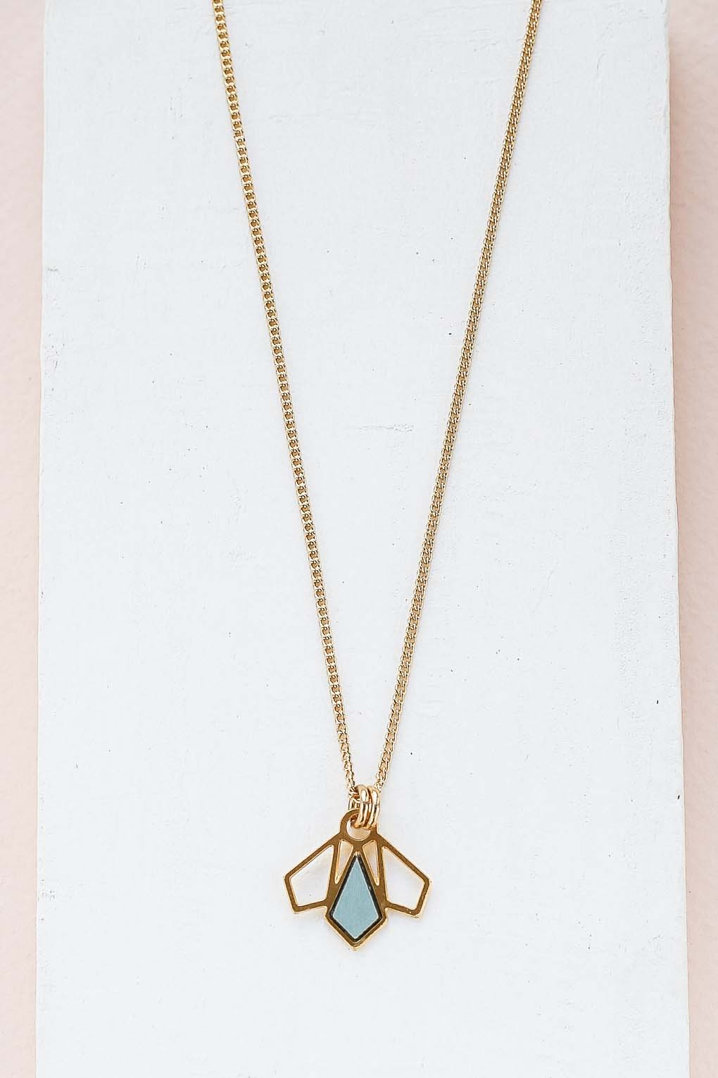 collier Marie bleu doré de Shlomit Ofir