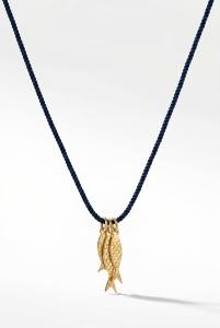 Collier Nami bleu marine doré de Shlomit
