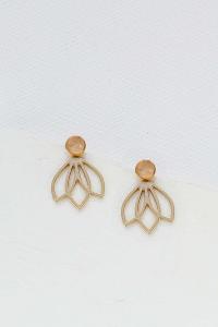 boucles Lotus jacket rose doré de Shlomit Ofir