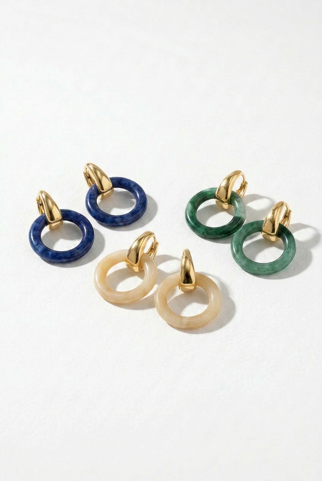Boucles Cabana lot 3 couleurs doré de Shlomit