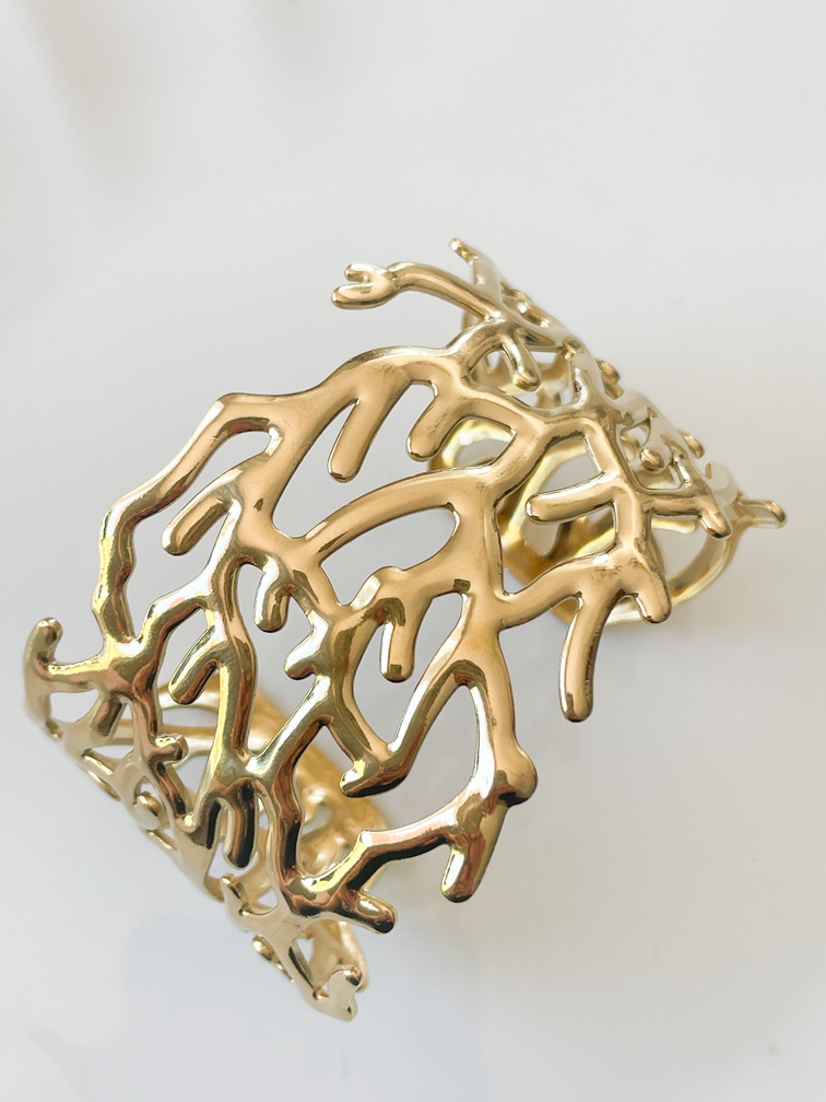 bracelet Corail large doré