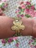 Bracelet fleurs doré